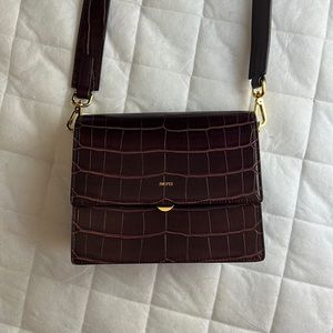 JW PEI crocodile-embossed leather bag